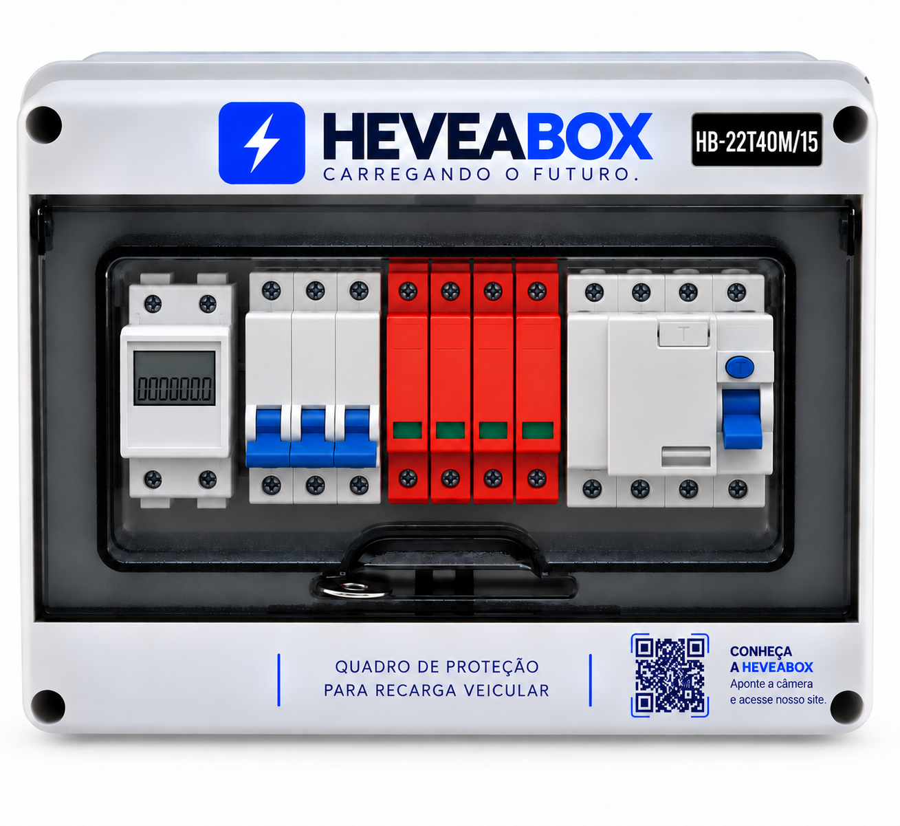Quadro de Proteção para Recarga Veicular HEVEABOX